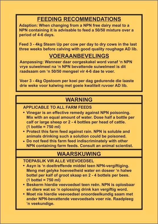 opstoommeel feeding recommendations